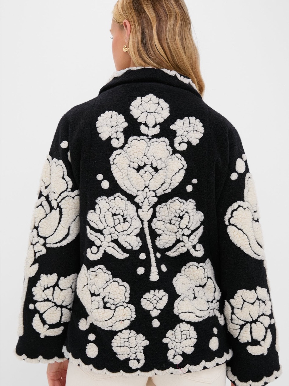 FARM Rio Garden Fleece Jacket Floral Botanical Print Size XS NWT - Picture 3 of 8